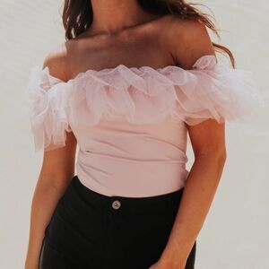 Pink Ruffled Bodysuit